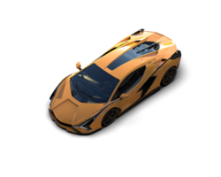Realistic sport car isolated on background. 3d rendering - illustration png