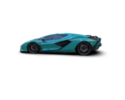 Realistic sport car isolated on background. 3d rendering - illustration png