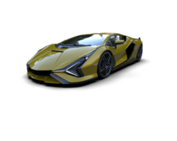 Realistic sport car isolated on background. 3d rendering - illustration png