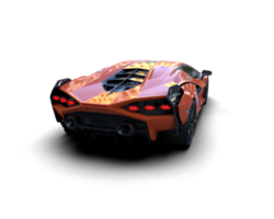 Realistic sport car isolated on background. 3d rendering - illustration png