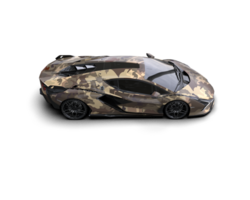 Realistic sport car isolated on background. 3d rendering - illustration png