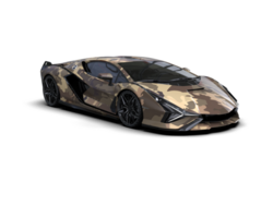 Realistic sport car isolated on background. 3d rendering - illustration png
