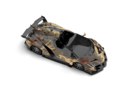 Realistic sport car isolated on background. 3d rendering - illustration png
