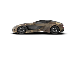 Realistic sport car isolated on background. 3d rendering - illustration png
