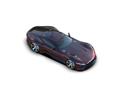 Realistic sport car isolated on background. 3d rendering - illustration png