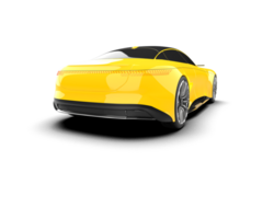 Realistic sport car isolated on background. 3d rendering - illustration png