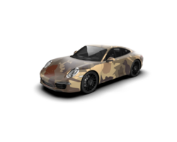 Realistic sport car isolated on background. 3d rendering - illustration png