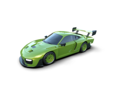 realista deporte coche aislado en antecedentes. 3d representación - ilustración png