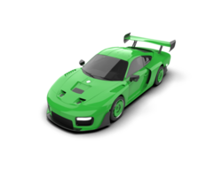 realista deporte coche aislado en antecedentes. 3d representación - ilustración png