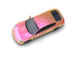 Realistic sport car isolated on background. 3d rendering - illustration png