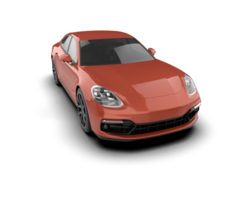 Realistic sport car isolated on background. 3d rendering - illustration png