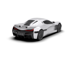 Realistic sport car isolated on background. 3d rendering - illustration png