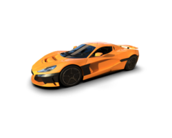 Realistic sport car isolated on background. 3d rendering - illustration png