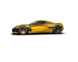 Realistic sport car isolated on background. 3d rendering - illustration png