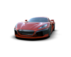 Realistic sport car isolated on background. 3d rendering - illustration png