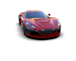 Realistic sport car isolated on background. 3d rendering - illustration png