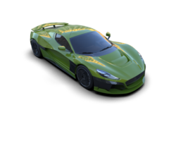 Realistic sport car isolated on background. 3d rendering - illustration png