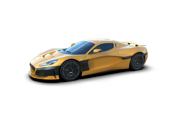 Realistic sport car isolated on background. 3d rendering - illustration png
