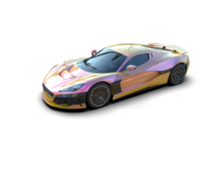 Realistic sport car isolated on background. 3d rendering - illustration png