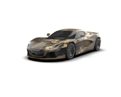 Realistic sport car isolated on background. 3d rendering - illustration png