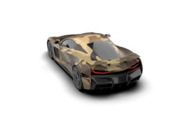 Realistic sport car isolated on background. 3d rendering - illustration png