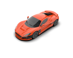 Realistic sport car isolated on background. 3d rendering - illustration png