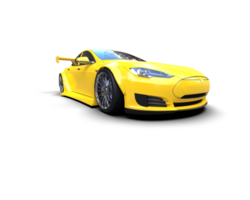 Realistic sport car isolated on background. 3d rendering - illustration png