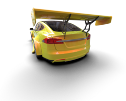 Realistic sport car isolated on background. 3d rendering - illustration png