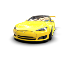 Realistic sport car isolated on background. 3d rendering - illustration png