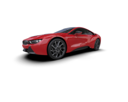 Realistic sport car isolated on background. 3d rendering - illustration png