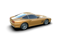 Realistic sport car isolated on background. 3d rendering - illustration png