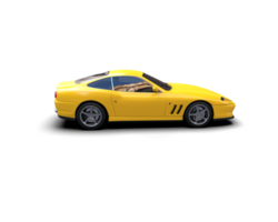 Realistic sport car isolated on background. 3d rendering - illustration png