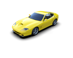 Realistic sport car isolated on background. 3d rendering - illustration png