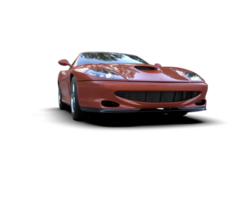Realistic sport car isolated on background. 3d rendering - illustration png