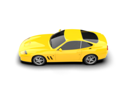 Realistic sport car isolated on background. 3d rendering - illustration png