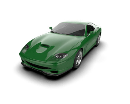 realista esporte carro isolado em fundo. 3d Renderização - ilustração png