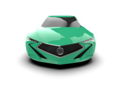 Realistic sport car isolated on background. 3d rendering - illustration png