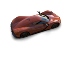 Realistic sport car isolated on background. 3d rendering - illustration png