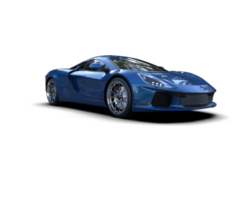 Realistic sport car isolated on background. 3d rendering - illustration png