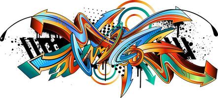 Abstract colorful graffiti art background. Decorative arrows in graffiti styles vector