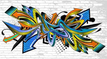 Abstract colorful graffiti art background. Decorative arrows in graffiti styles vector