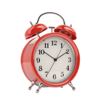 3D alarm clock isolated on a transparent background png