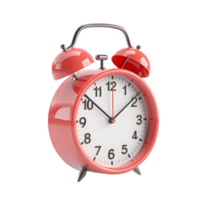 3D alarm clock isolated on a transparent background png