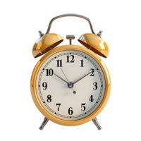 3D alarm clock isolated on a transparent background png