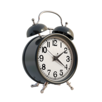 3D alarm clock isolated on a transparent background png