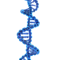 3d azul dna hélice seqüência elemento isolado png