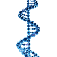3d azul dna hélice seqüência elemento isolado png
