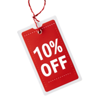 A distinctive red label contrasts with a white label proudly displaying 10 OFF in isolation png