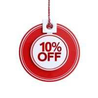 A distinctive red label contrasts with a white label proudly displaying 10 OFF in isolation png