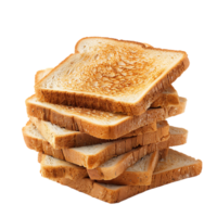 A collection of crispy toasted bread slices png